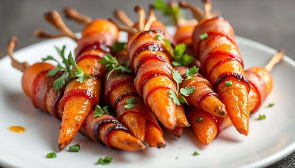 Bacon-Wrapped Roasted Baby Carrots