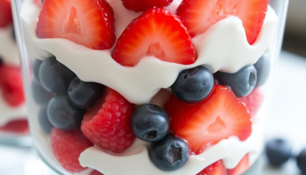 Berry Parfait with Whipped Cream Layers