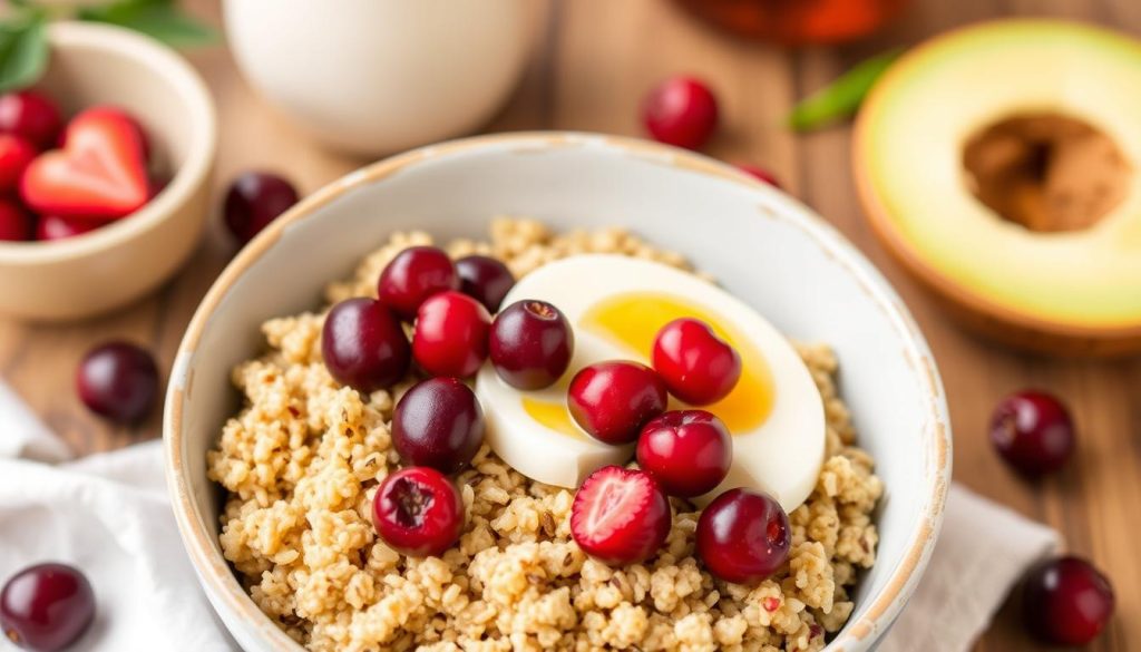 Breakfast Quinoa with Cranberries
