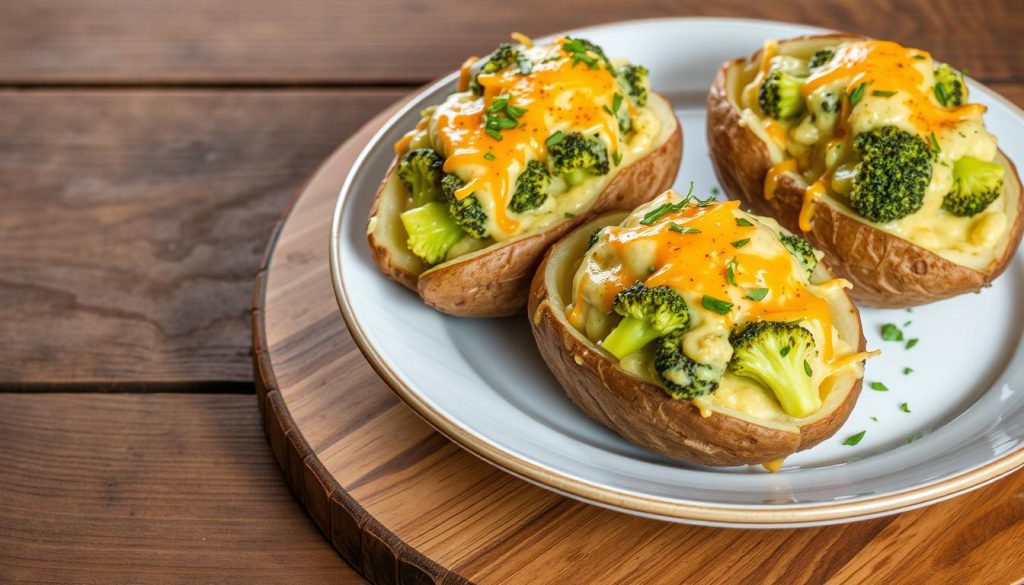 Broccoli and Cheese-Stuffed Baked Potatoes