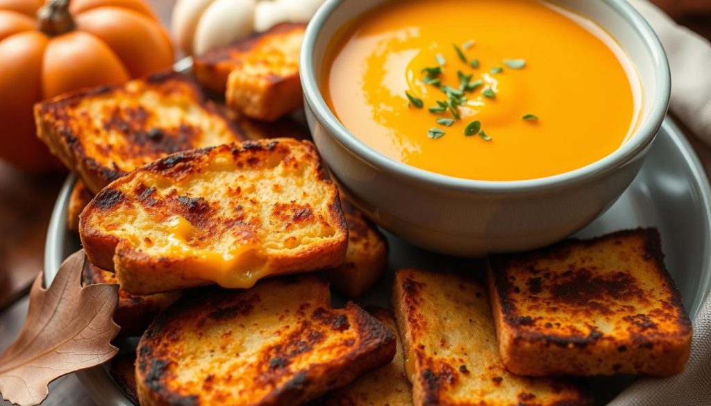 Butternut Squash Soup with Grilled Cheese Dippers