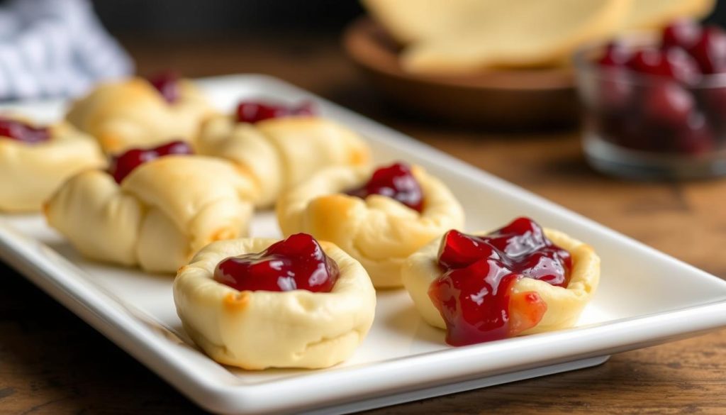 Crescent Roll Brie Bites with Cranberry Jam