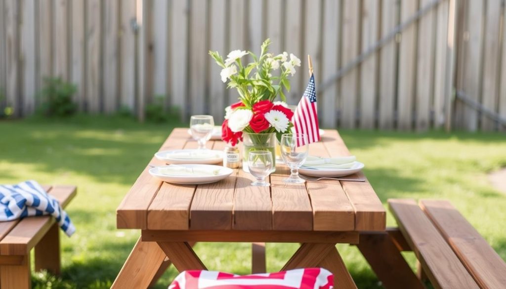 DIY Picnic Table Styling Ideas for labor day