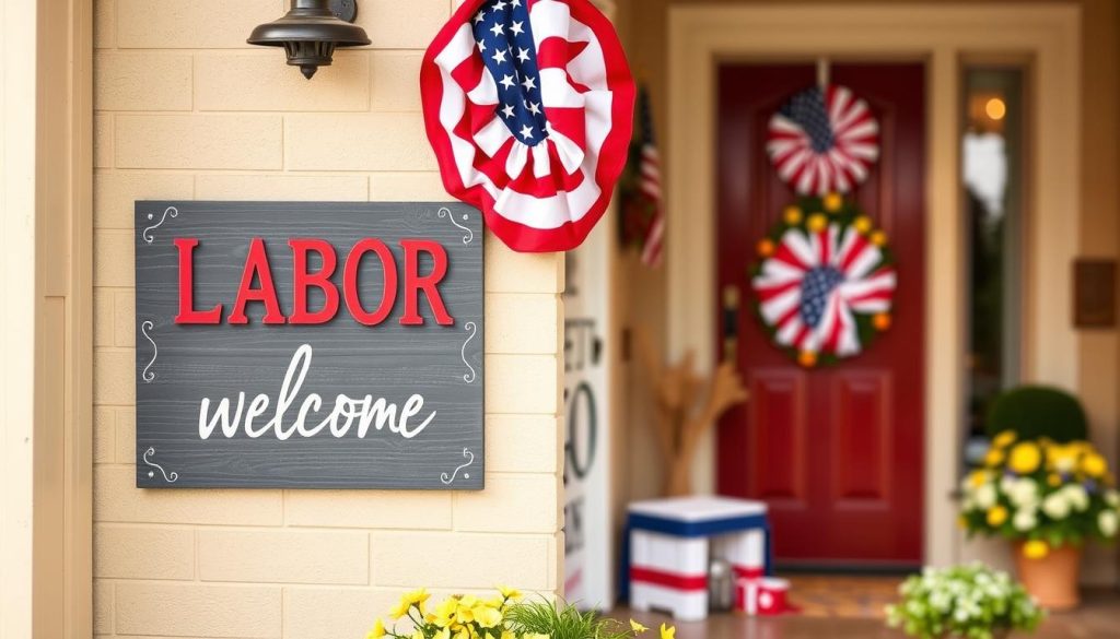 Entryway Welcome Sign Decor for labor day