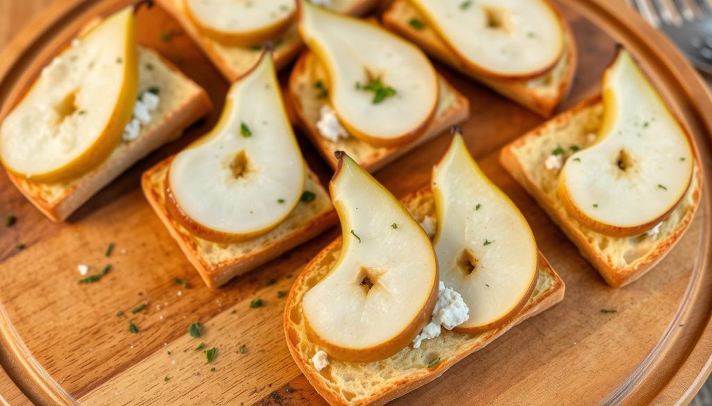 Flatbread Squares with Pear and Mild Cheese
