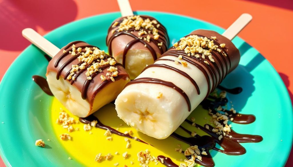 Frozen Chocolate Banana Pops