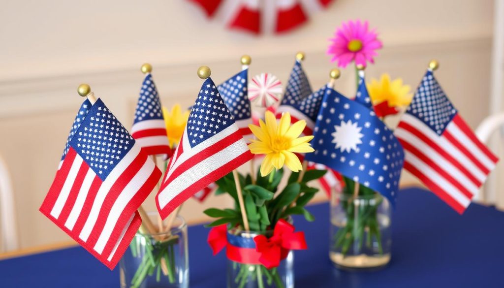 Handmade Flag Centerpieces for labor day