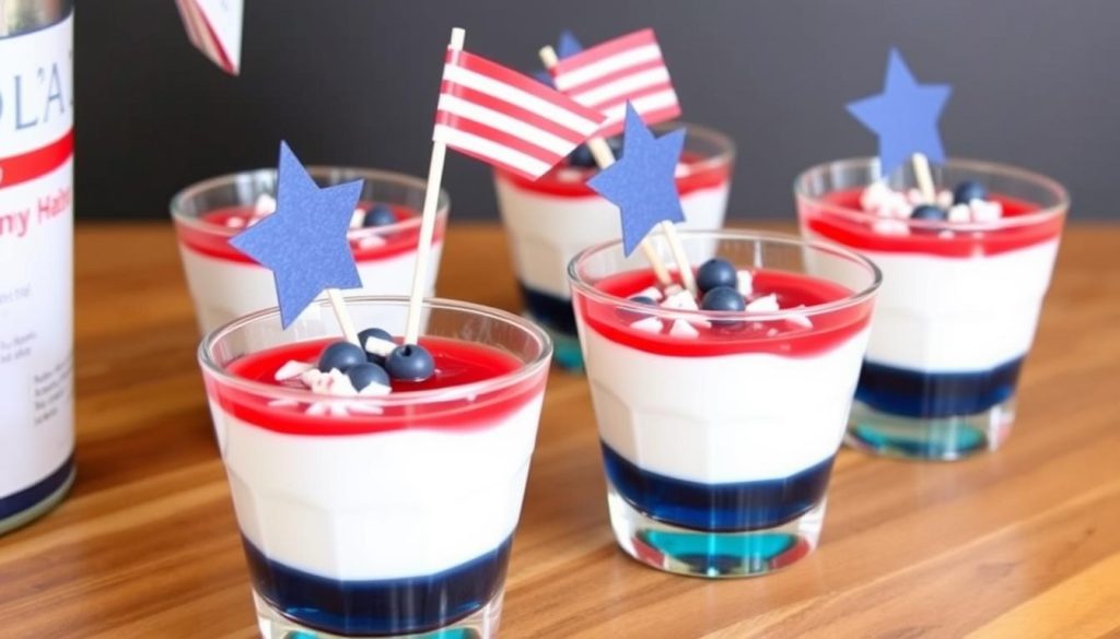 Labor Day Layered Jello Cups