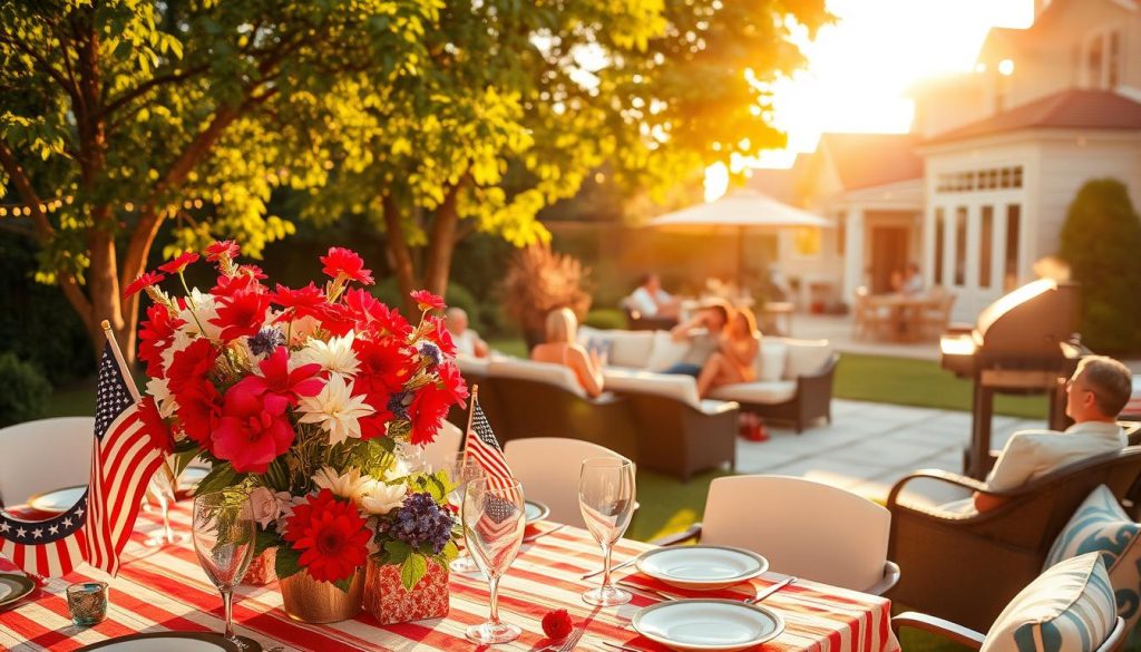 Labor Day celebration setup