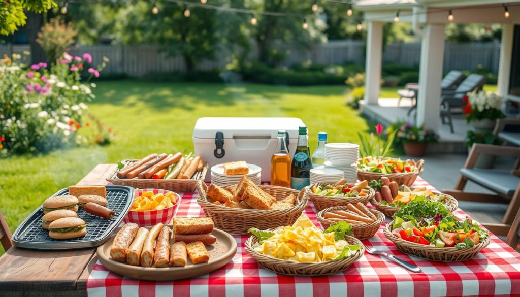 Labor Day cookout setup