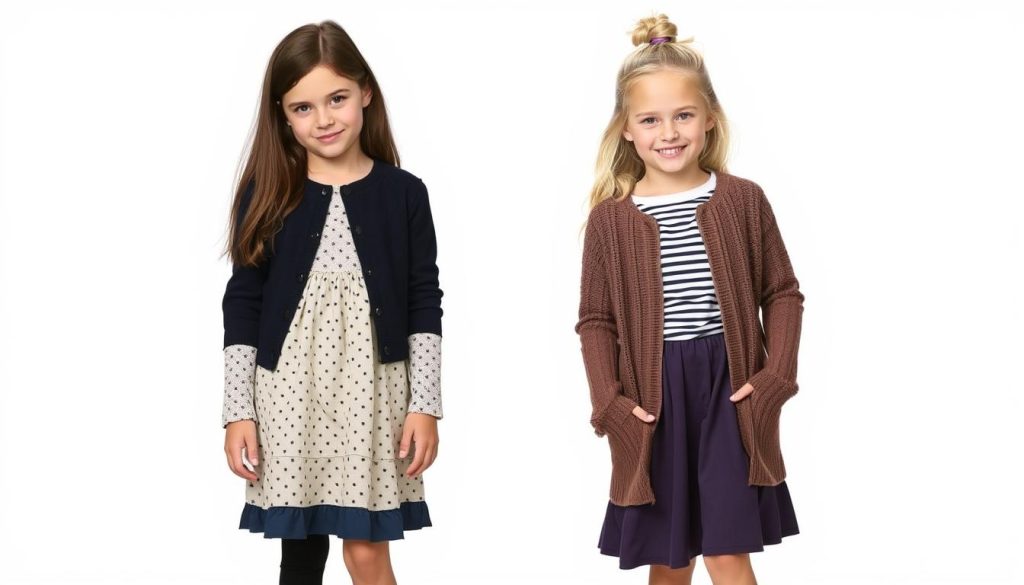 Layered Dresses with Cardigans
