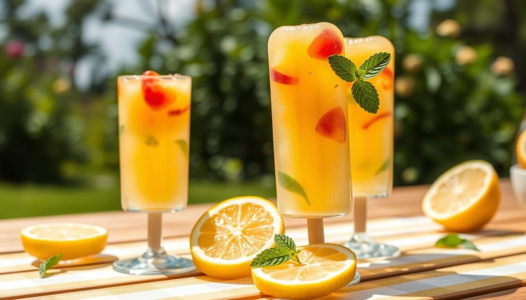 Lemonade Popsicles with Real Fruit
