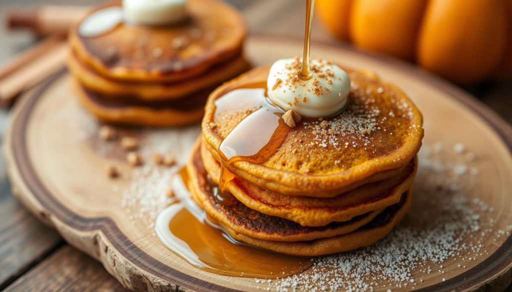 Mini Pumpkin Pancake Stacks
