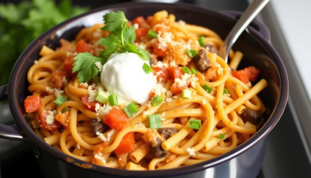 One-Pot Cheesy Taco Pasta