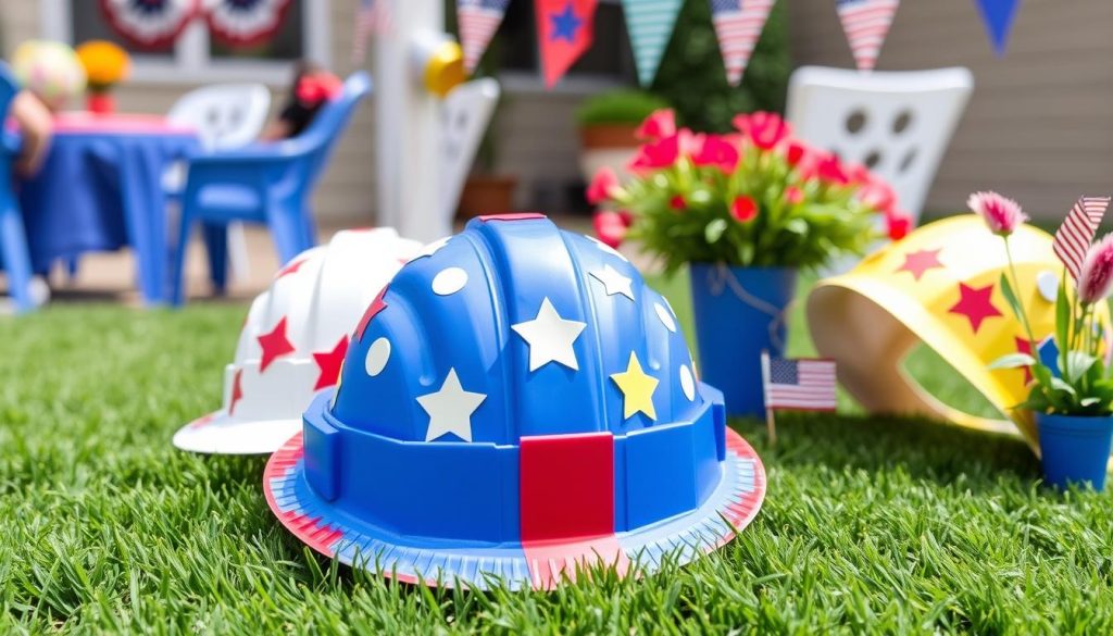 Paper Plate Hard Hats for labor day