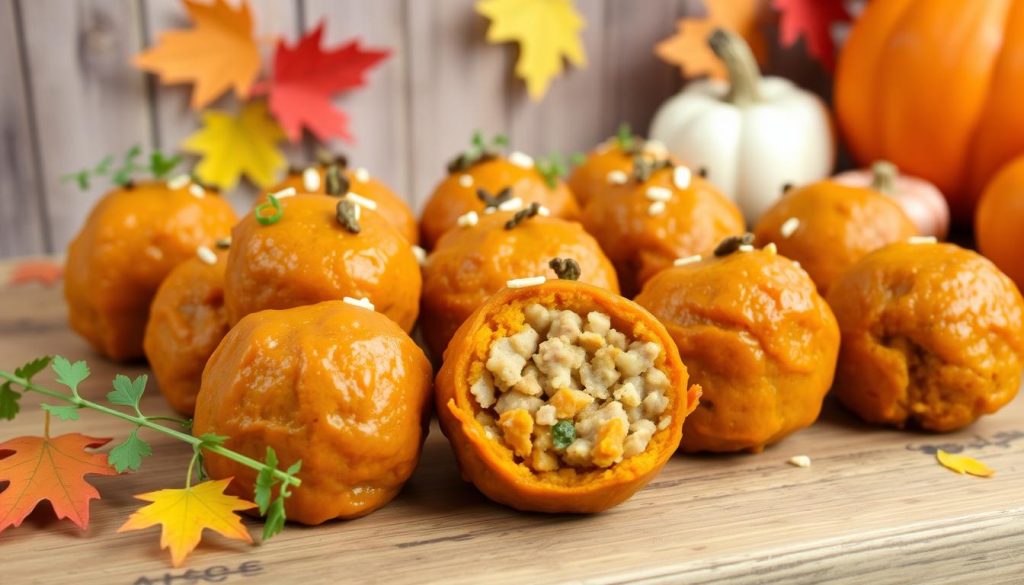 Pumpkin Turkey Sausage Balls