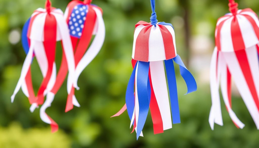 Red, White & Blue Paper Windsocks for labor day