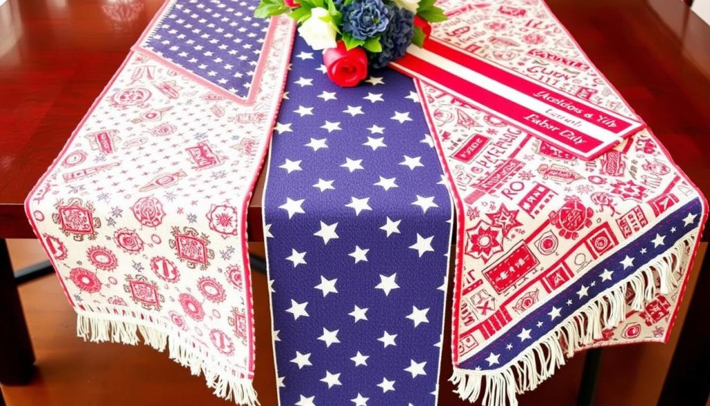 Red, White & Blue Table Runners for labors day