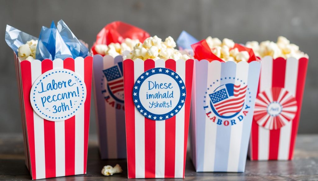 Red, White, and Blue Popcorn Bags for labor day