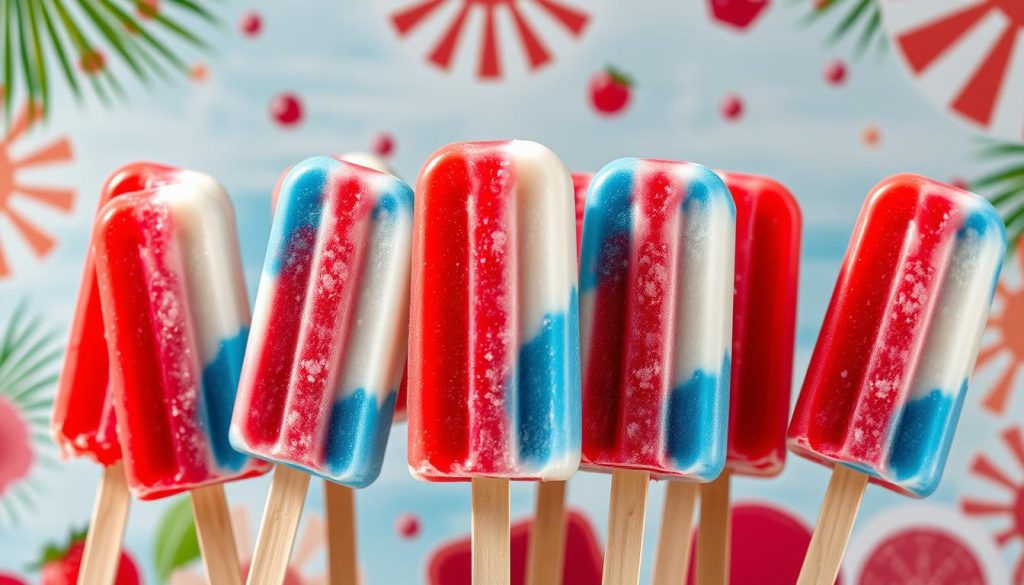Red, White, and Blue Popsicles