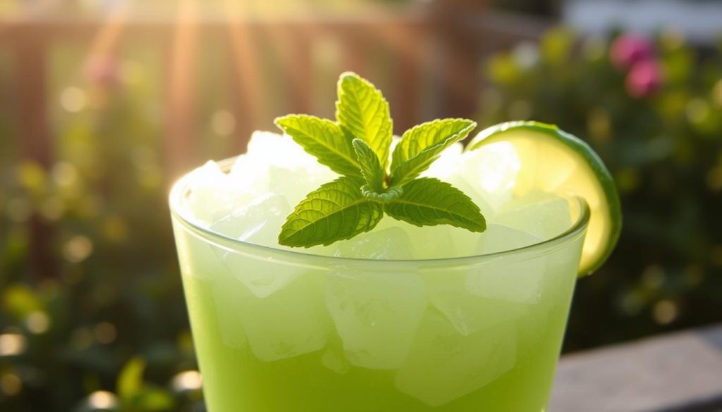 Refreshing Cucumber Lime Granita