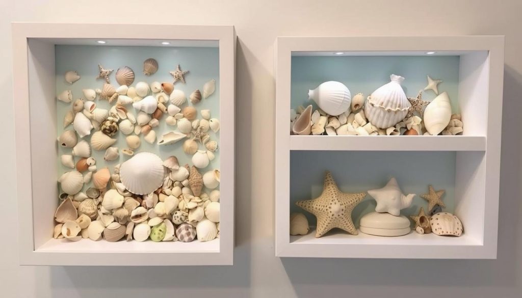 Seashell Shadow Boxes and Display Shelves kids bedroom