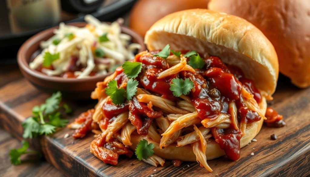 Slow Cooker BBQ Pulled Chicken