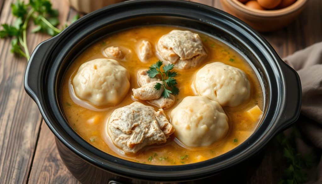 Slow Cooker Chicken and Dumplings