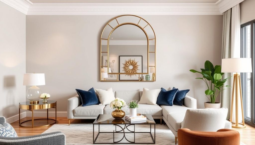Statement Mirror design in the living room