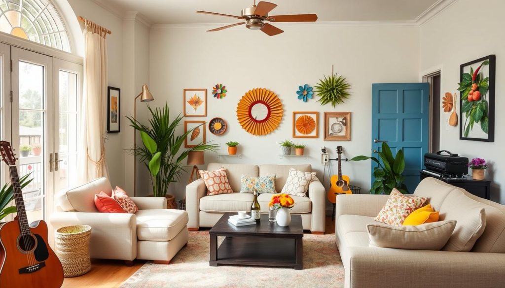 Summer Vibe Music Corner in living room