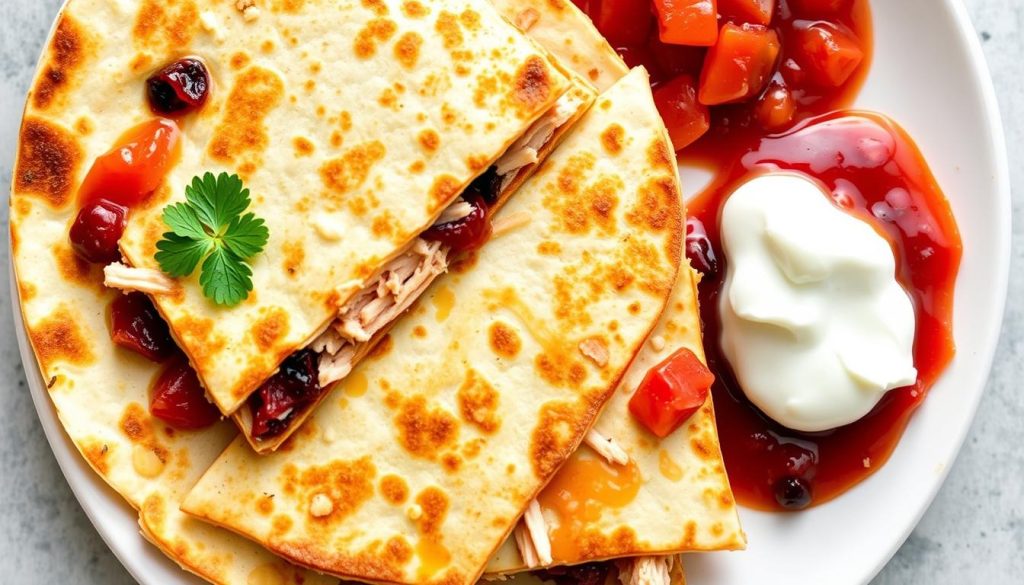 Turkey and Cranberry Quesadillas