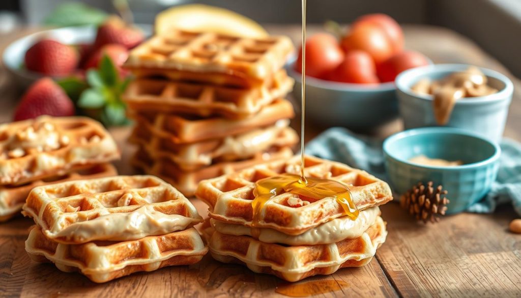 Waffle Sandwiches with Nut Butter