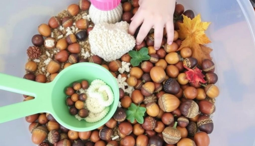 Acorn Sensory Bin kids activities