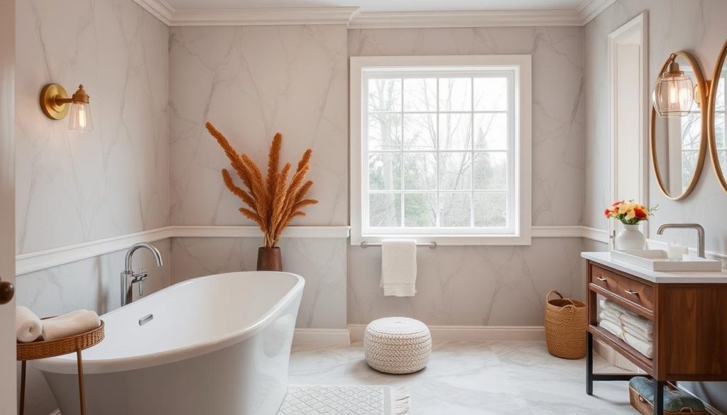 Classic Neutral Fall Beauty bathroom decor
