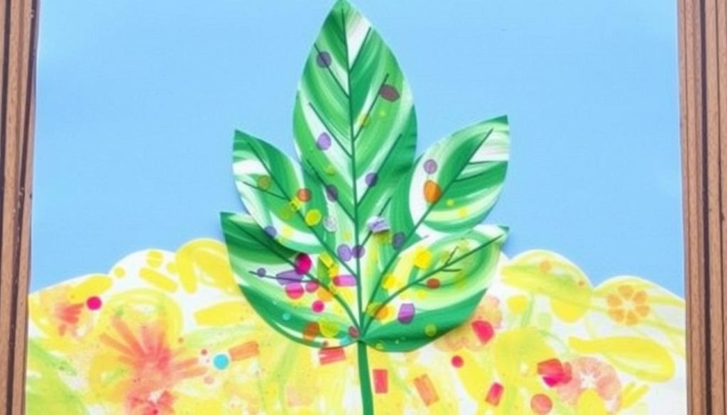 Coffee Filter Leaf Painting kids crafts