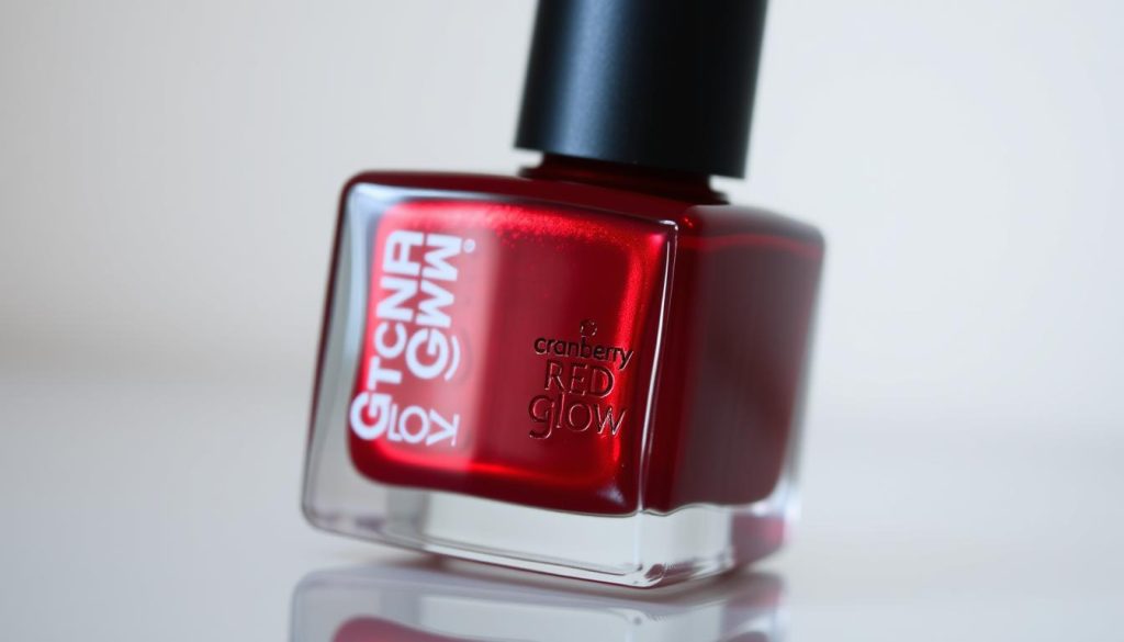Cranberry Red Glow nail polish bottle