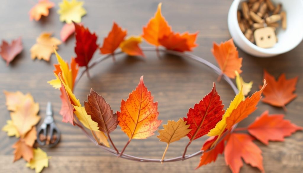 Fall Leaf Crown kids craft
