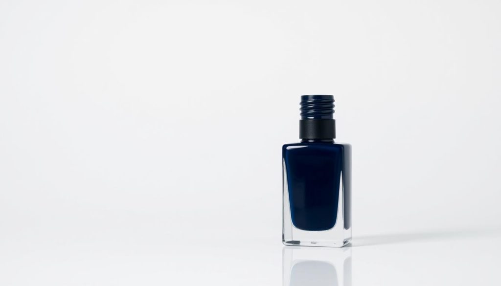Midnight Navy Blue nail polish bottle