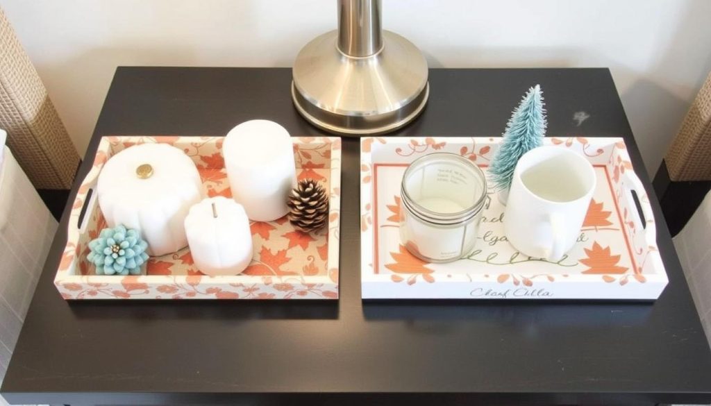 Nightstand Essentials in Seasonal Trays