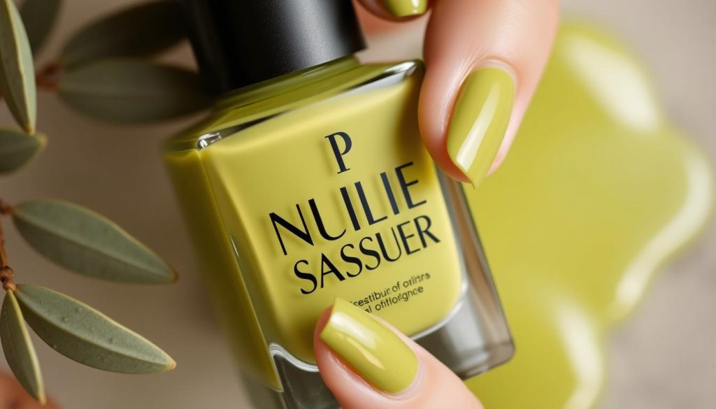 Olive Green Warmth nail polish bottle